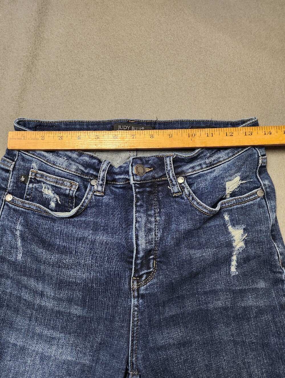 Judy Blue Skinny Fit Distressed Raw Hem Jeans Size 9/29 JB88417 - Picture 12 of 12
